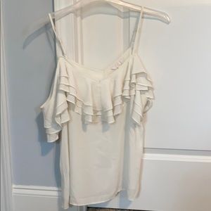 Cold shoulder ruffle blouse